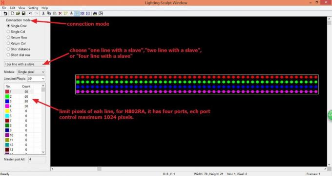 4096 píxeles Salve DMX controlador LED H802RA 4 puertos Material de aleación de aluminio 0