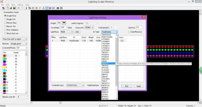 4096 píxeles Salve DMX controlador LED H802RA 4 puertos Material de aleación de aluminio 1