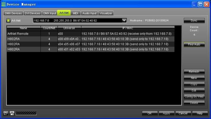 4096 píxeles Salve DMX controlador LED H802RA 4 puertos Material de aleación de aluminio 11